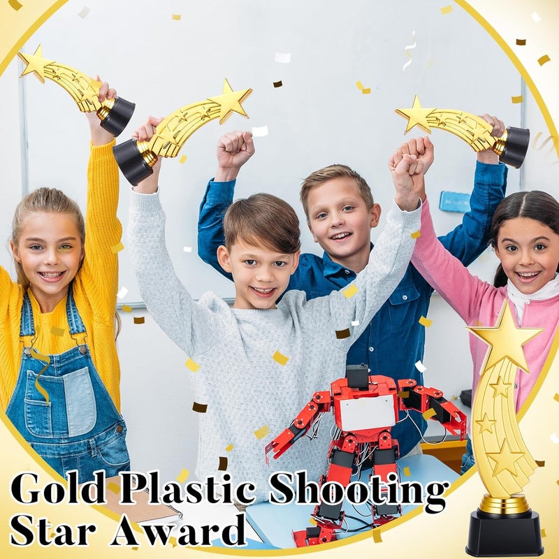 Quelay 9.5 Inch Trophy Awards Gold Plastic Trophies Bulk for Employee Recognition, School Prize, Motivational Gift, Celebrating Outstanding Achievement, Competition - Image 5